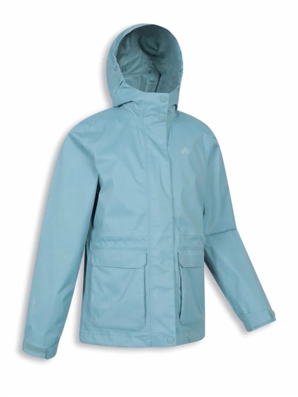 Kids Waterproof Hooded Jacket in Light Blue - Picture 2 of 6